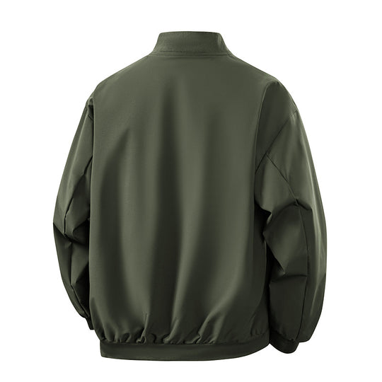 Damen lässige Freizeitschnittjacke mit seitlichen Reißverschlusstaschen und steigendem Kragen EB