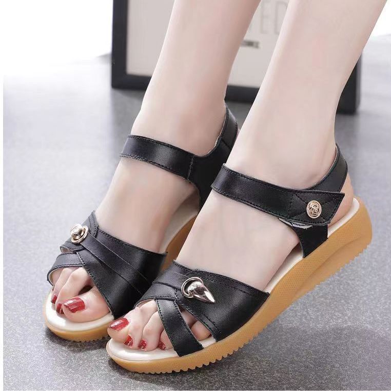Damen Komfortable Sandalen mit dämpfendem Fußbett und modischem Riemendesign EB