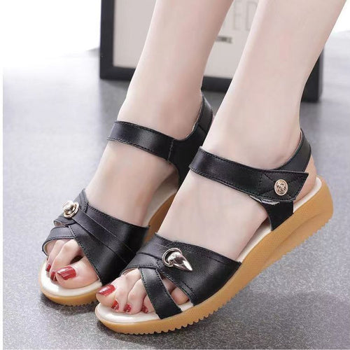 Damen Komfortable Sandalen mit dämpfendem Fußbett und modischem Riemendesign EB