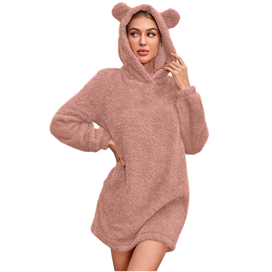 Damen Kuscheliger Hoodie mit Bärenohren EB