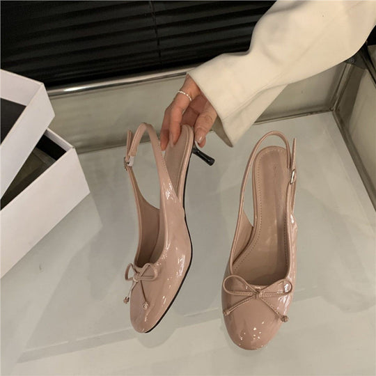 Damen Slingback Ballerinas mit niedlichem Schleifendetail EB