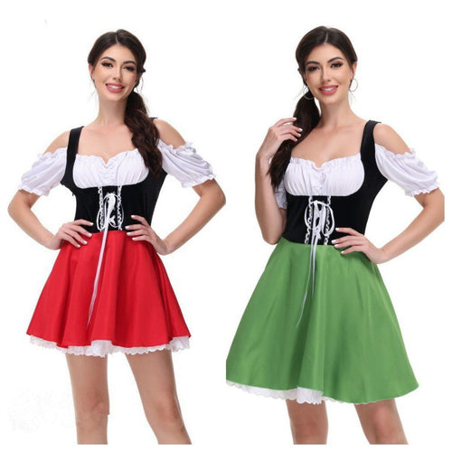 Damen Trachtenkleid mit romantischen Puffärmeln und verspieltem Schnitt EB