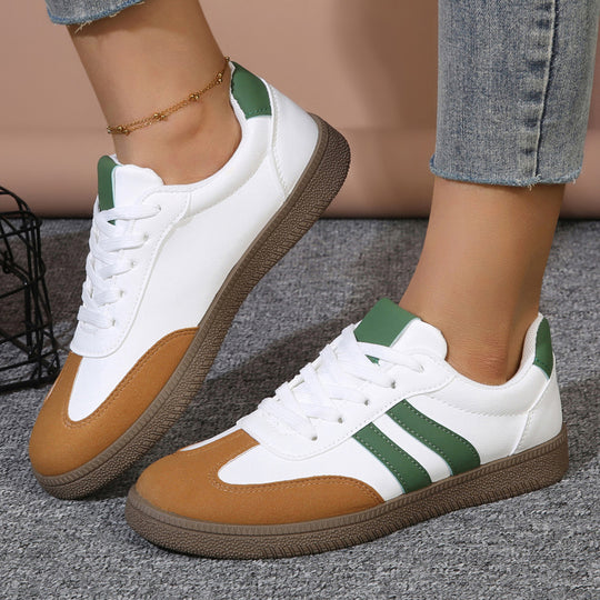 Damen klassische Freizeitsneakers mit griffiger Gummisohle und atmungsaktivem Obermaterial EB