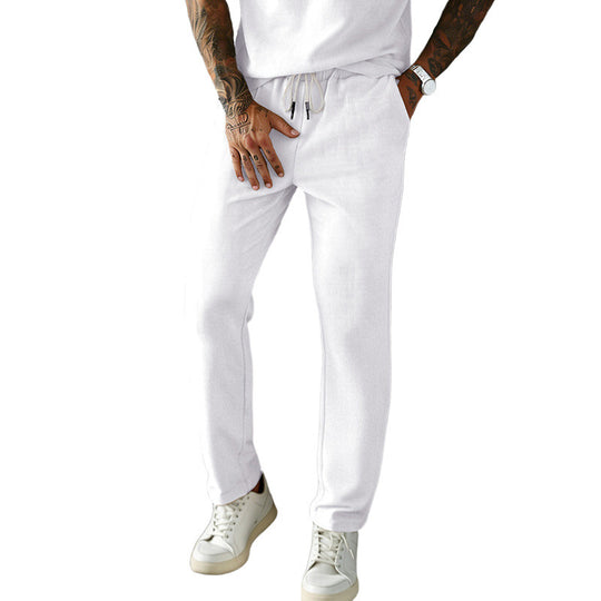 Herren Slim-Fit Jogginghose mit Kordelzug, elastischem Bund und seitlichen Eingrifftaschen EB