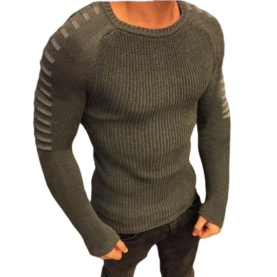 Herren Strickpullover mit innovativem Design und strukturierten Ärmeln EB