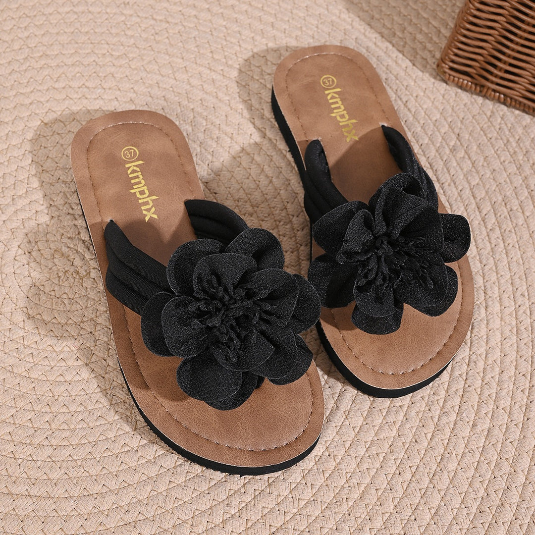 Damen Flip-Flop Sandalen mit dekorativem Schleifen-Design EB
