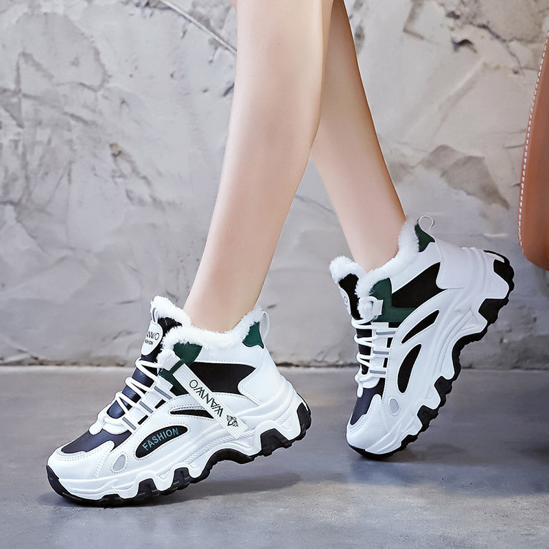 Damen Winter Sneakers mit kuscheligem Futter und rutschfester Sohle EB