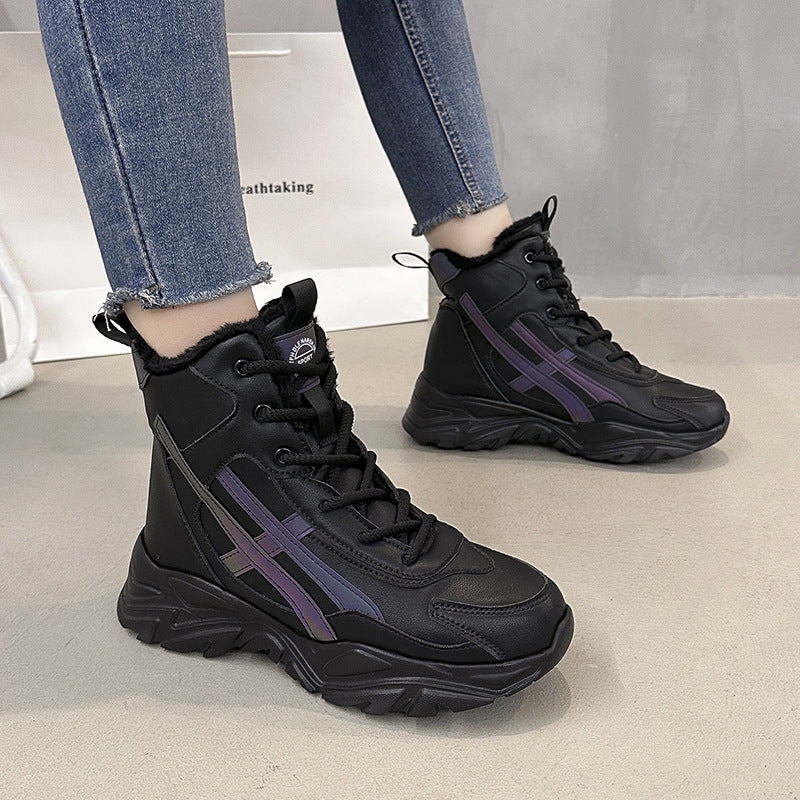 Damen Plüschgefütterte Winter Sneakers EB