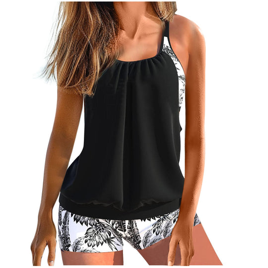 EB | Damen Tankini Set mit Floralen Shorts und Angenehmen Trägern