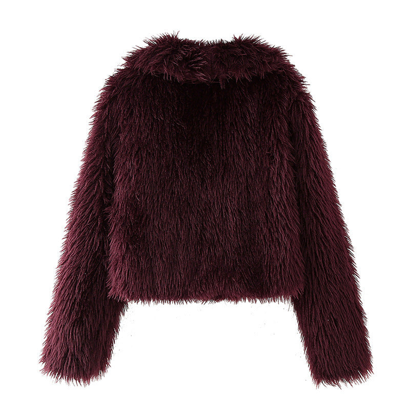 Damen Kuschel-Short-Pelzjacke EB