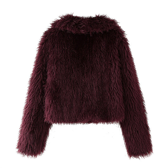 Damen Kuschel-Short-Pelzjacke EB