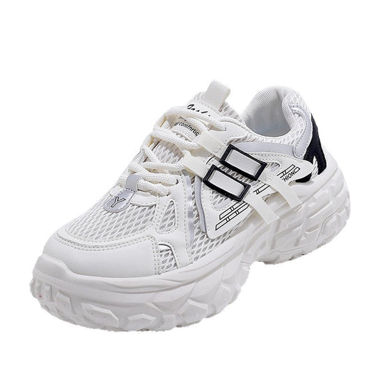 Damen Sportliche Sneakers mit atmungsaktivem Mesh-Obermaterial und stoßdämpfender Sohle EB