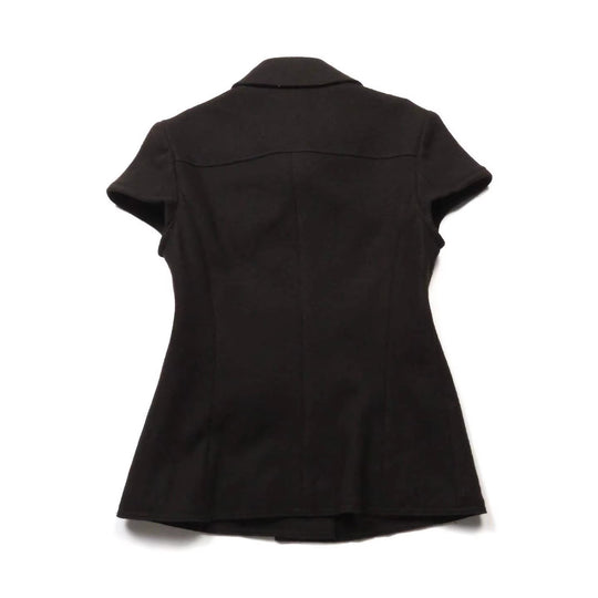 Damen Figurumspielende Kurzarmjacke mit Knopfdetails EB