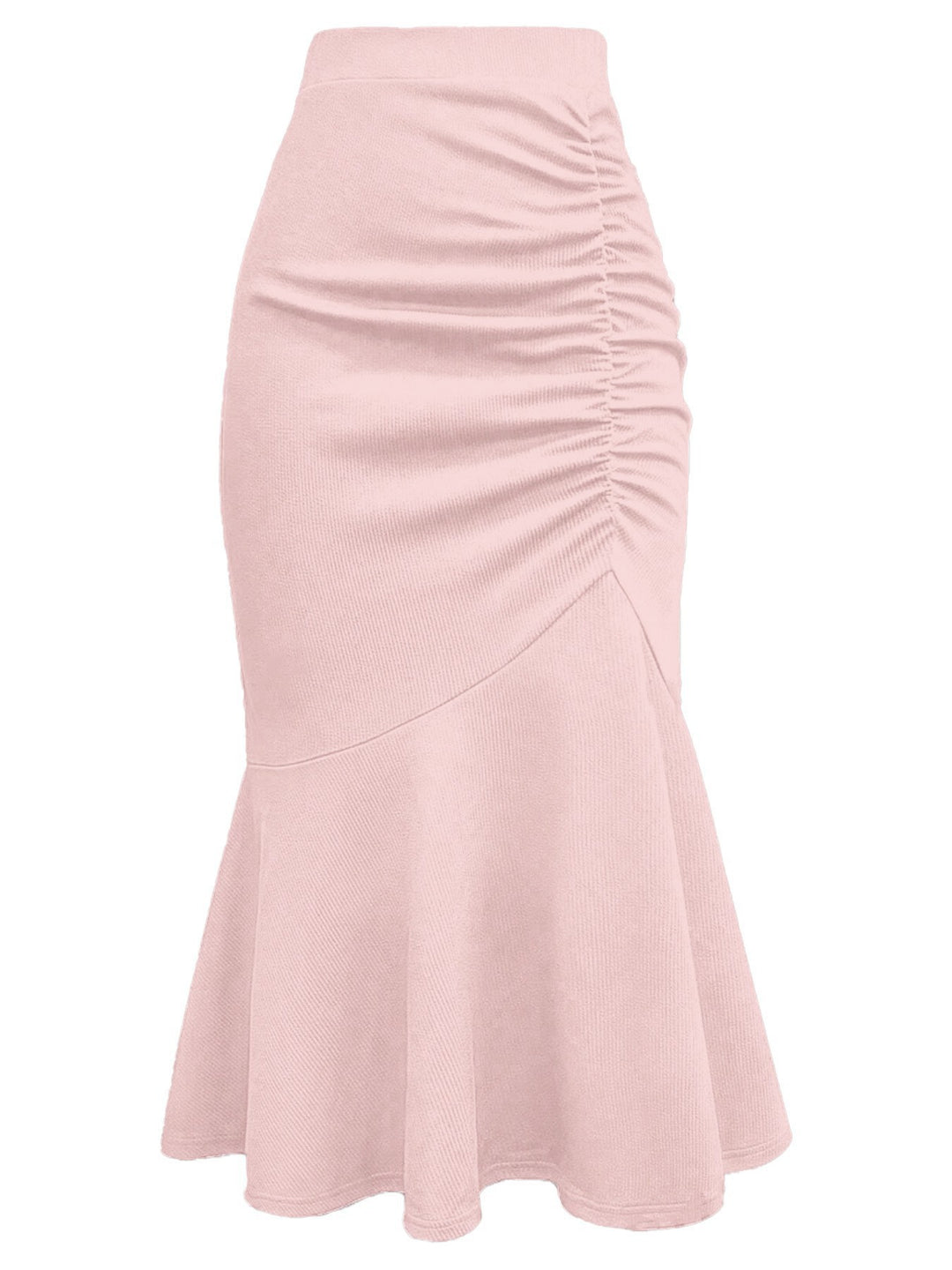 Damen eleganter Midirock mit asymmetrischem Schnitt und Raffung EB