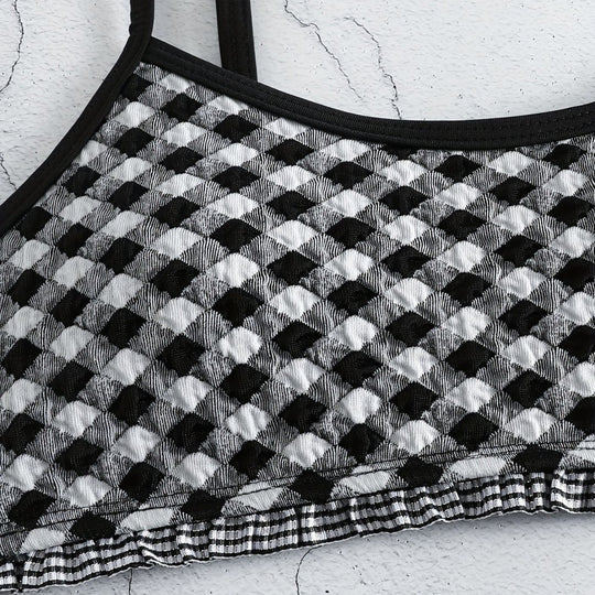 Damen lässiger Crop-Top Bikini EB
