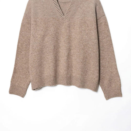 Damen gemütlicher V-Ausschnitt Pullover EB