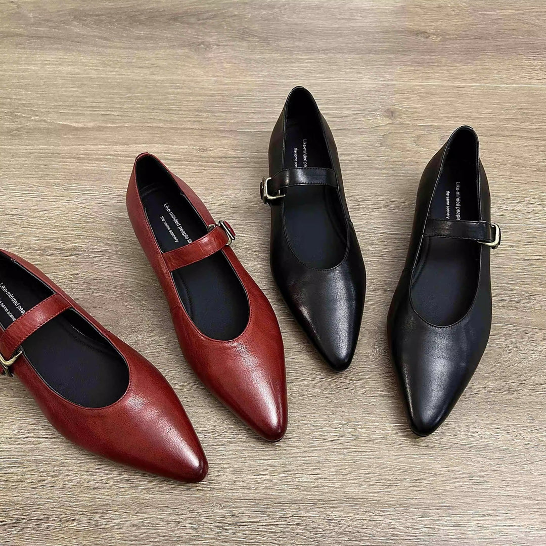 Damen elegante Ballerinas mit modischem Riemen und stilvollem Design EB
