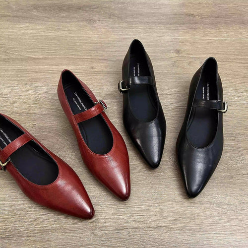 Damen elegante Ballerinas mit modischem Riemen und stilvollem Design EB