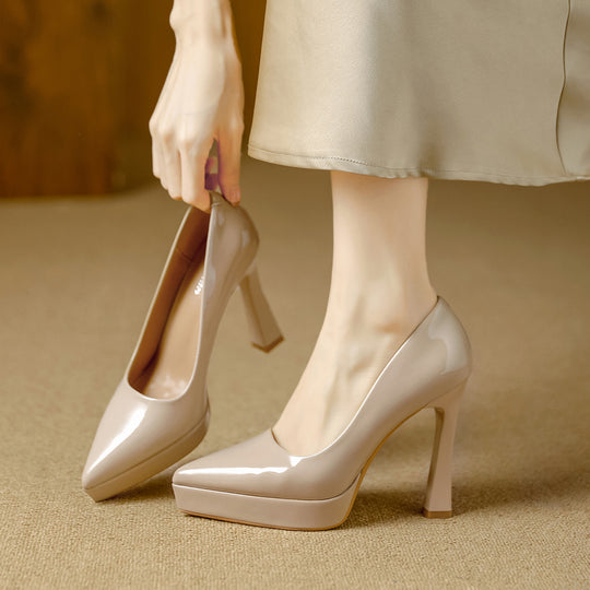 Damen Glamouröse High Heels mit Plateau und spitz zulaufendem Design EB