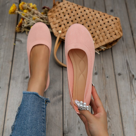 Damen Ballerinas mit flexiblem Obermaterial und rutschfester Sohle EB