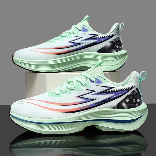 Unisex gedämpfte Straßenlauf-Sneaker mit doppelschichtiger Komfort-Zwischensohle und reflektierenden Designstreifen EB