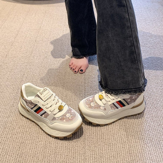 Damen Sportliche Sneakers mit trendigem Muster und dämpfender Sohle EB