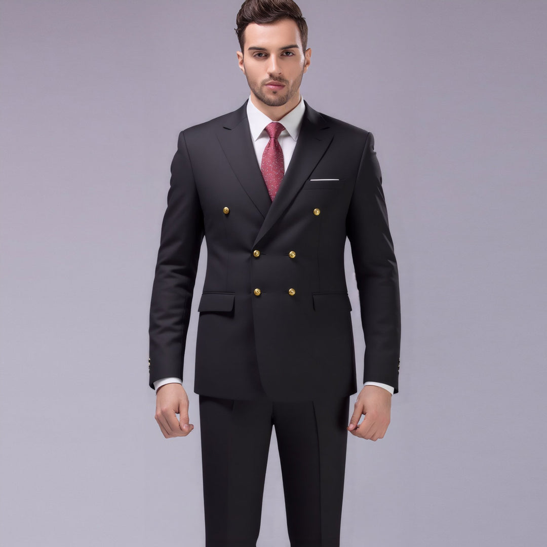 Herren nan doppelreihiges Abend-Sakko mit Zierknöpfen, schmaler Silhouette und eleganter Verarbeitung EB