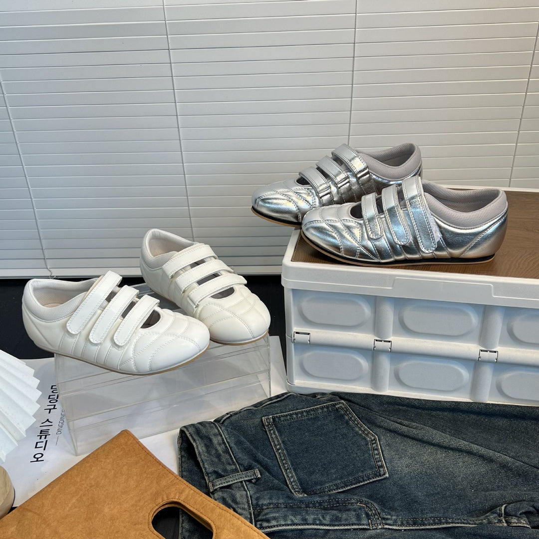 Damen Komfortable und atmungsaktive Sneakers mit verstellbarem Klettverschluss EB