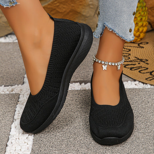 Damen Slip-On Freizeitschuhe mit atmungsaktivem Obermaterial EB