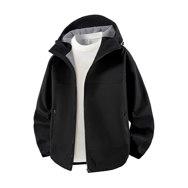 Damen Modische Übergangsjacke mit hohem Kragen und funktionalen Reißverschlusstaschen EB