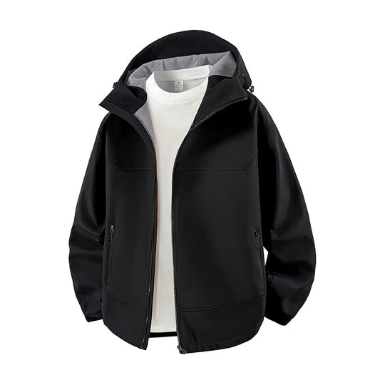 Damen Modische Übergangsjacke mit hohem Kragen und funktionalen Reißverschlusstaschen EB