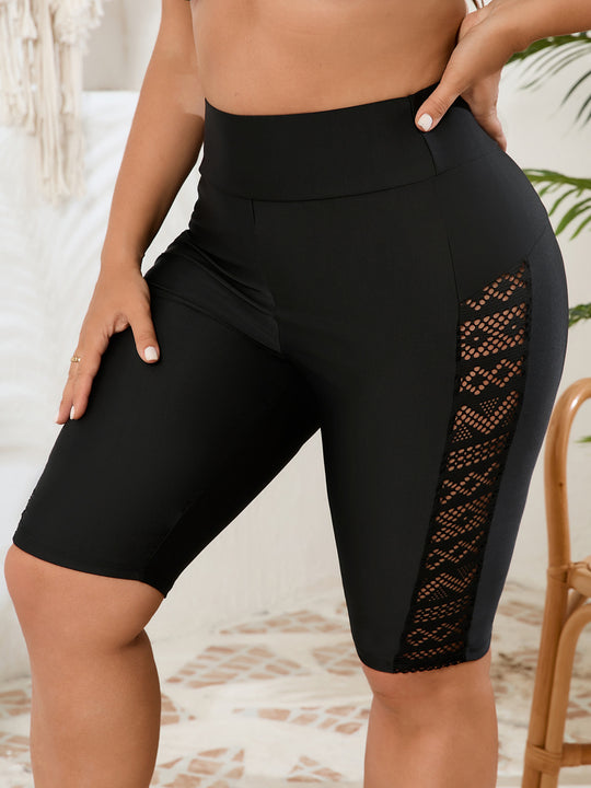 Damen Sportliche Radlerhose mit trendigem Spitzen-Detail EB