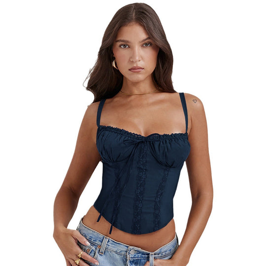 Damen Corsagenoberteil mit Rüschendetails und verstellbaren Trägern EB