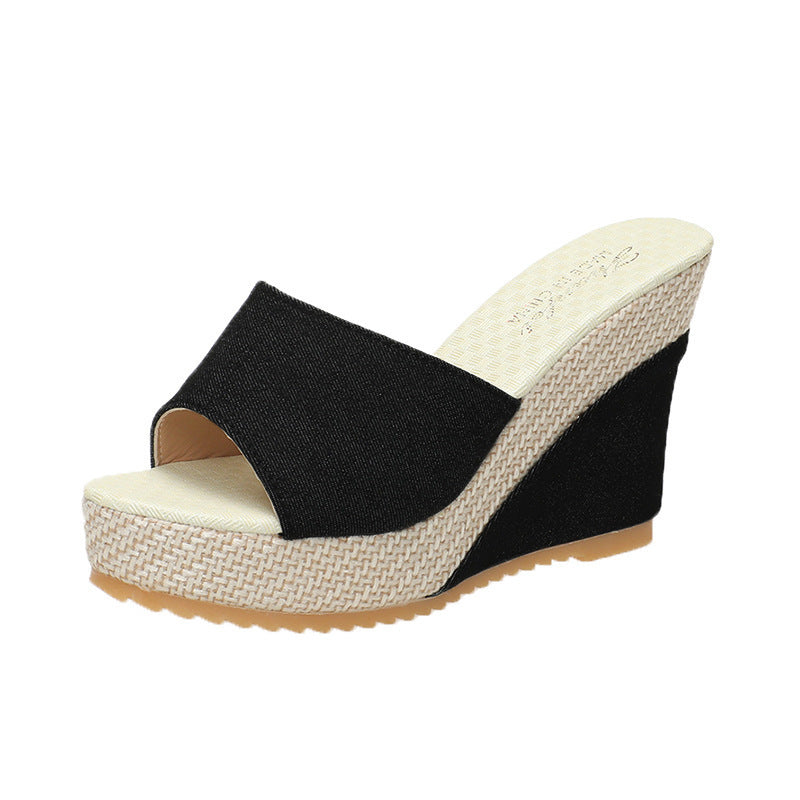 Damen Keilabsätze Sandalen EB