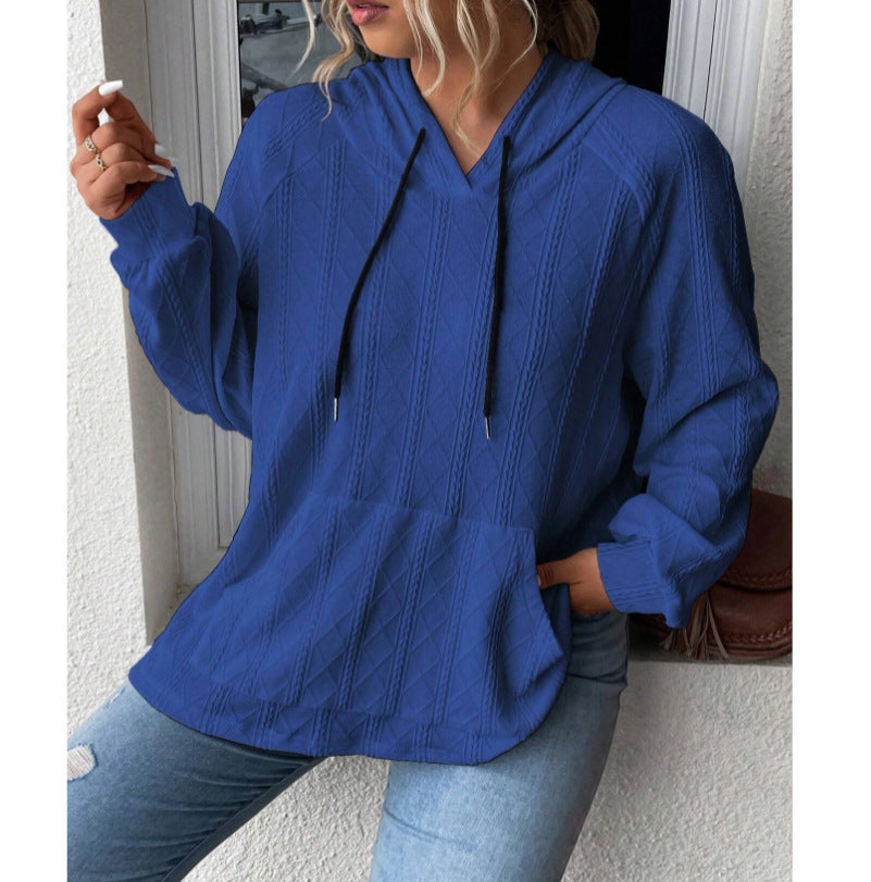 Damen Relaxed Fit Kapuzenpullover mit strukturiertem Design EB