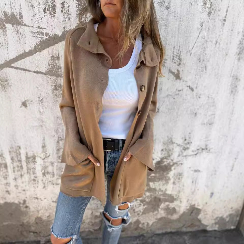 Damen Lässiger Oversized Cardigan EB
