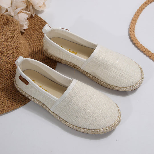 Damen Espadrilles mit elastischem Obermaterial und komfortabler Sohle EB