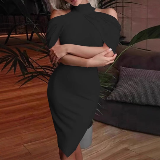 Damen Elegantes Maxikleid mit schulterfreiem Design und raffinierten Drapierungen EB