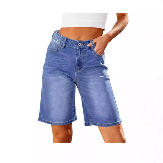 Damen Denim-Shorts mit lässigem Schnitt und lässigen Details EB