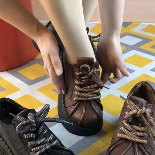 Damen Sneakers mit dicker Profilsohle und trendy Schnürung EB