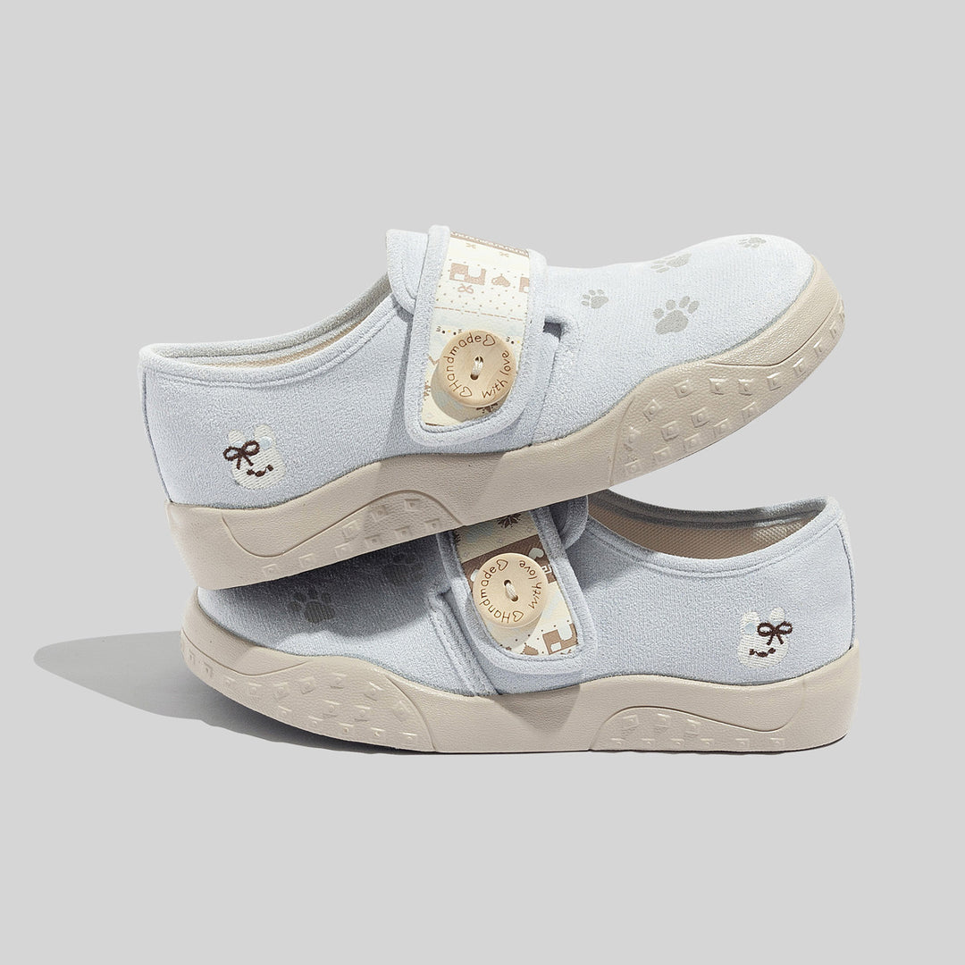 Damen Clogs mit praktischen Klettverschlüssen und tierischen Applikationen EB
