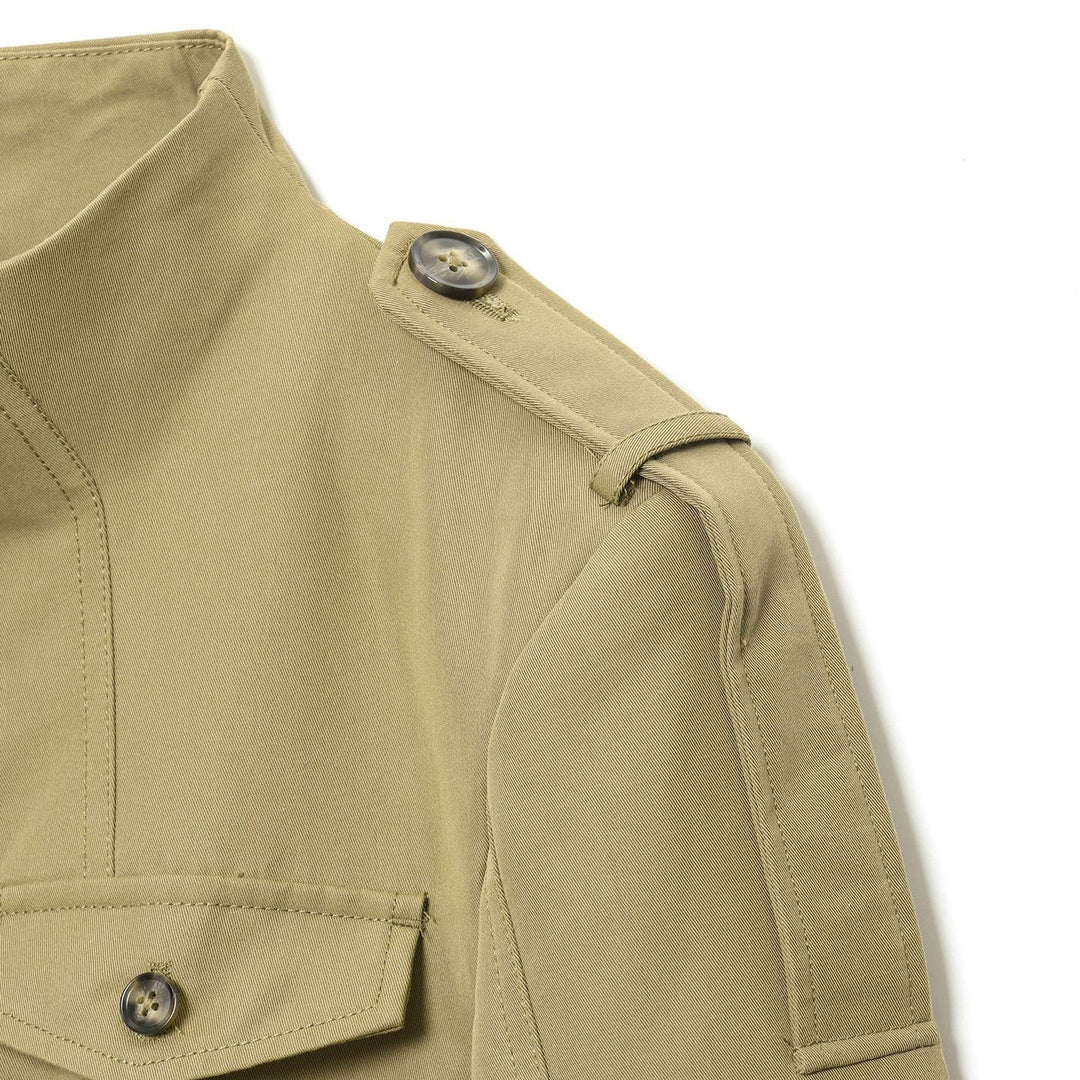 Damen Utility-Jacke mit hohen Kragen und praktischen Taschen EB