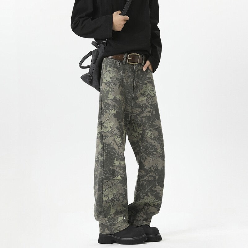 Damen Weitgeschnittene Cargohose mit geschmackvollem Camouflage-Muster EB