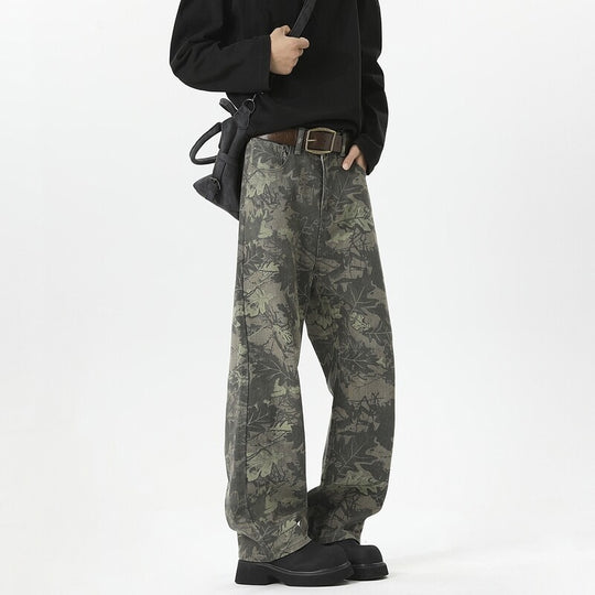 Damen Weitgeschnittene Cargohose mit geschmackvollem Camouflage-Muster EB