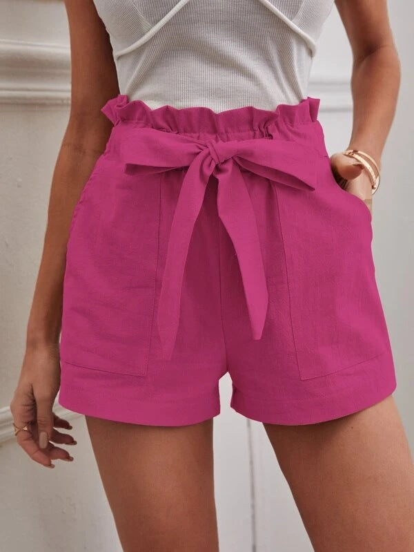 Damen Tailored Shorts mit Krawatte und praktischen Taschen EB