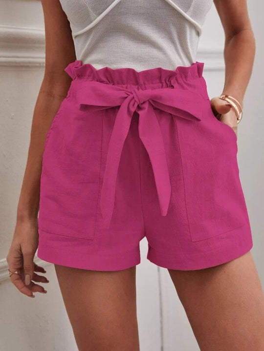 Damen Tailored Shorts mit Krawatte und praktischen Taschen EB