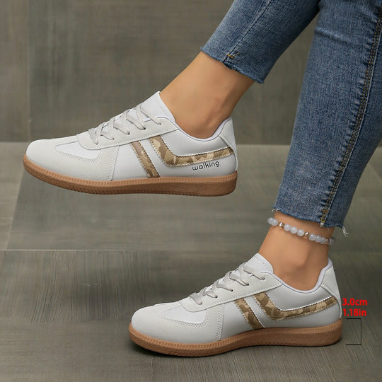Damen Retro-Sneaker mit Gummisohle, leichtem Textilfutter und Komfortfußbett EB