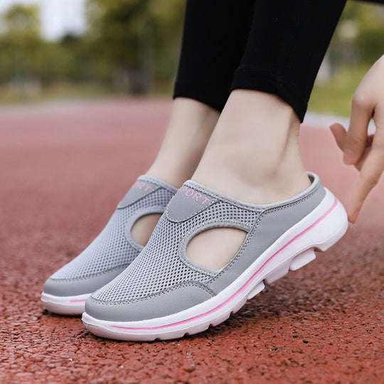 Damen nan atmungsaktive Netzgewebe-Slipper mit ergonomischem Komfortfußbett EB