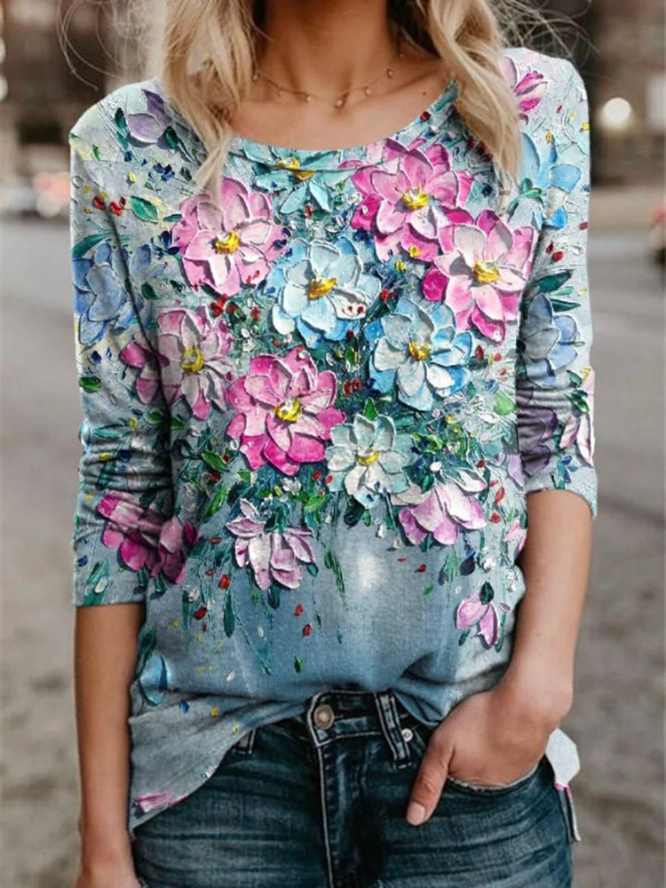 Damen Colorblock-Sweatshirt mit diagonaler Panel-Optik und Streifenbesatz EB