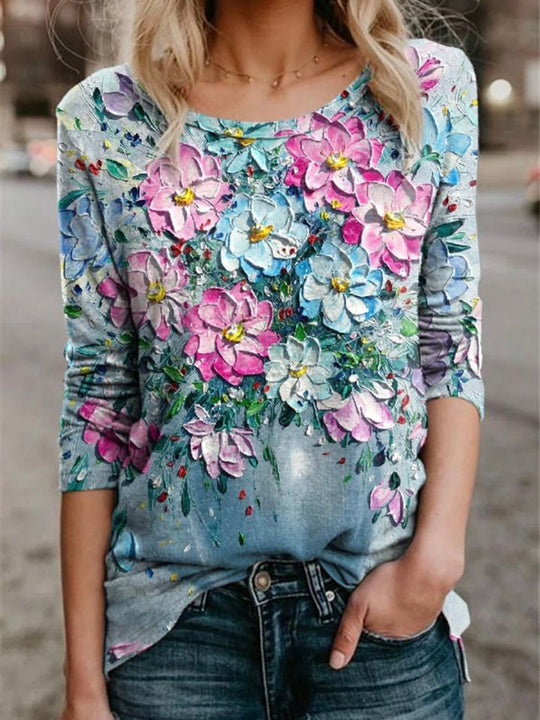 Damen Colorblock-Sweatshirt mit diagonaler Panel-Optik und Streifenbesatz EB